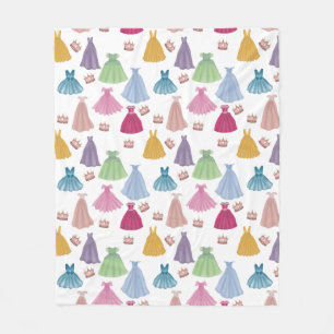 Princess Dress Mairytale Little Girl Pattern Fleecedecke