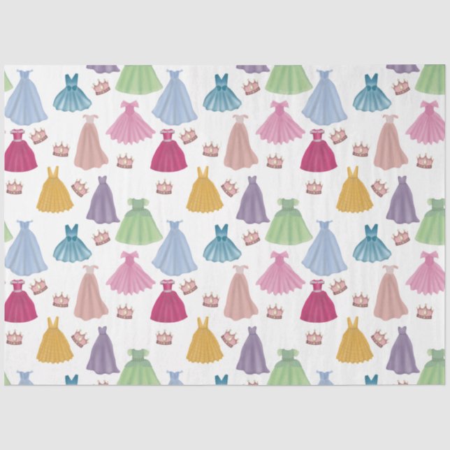 Princess Dress Mairytale Little Girl Pattern Seidenpapier (Vorderseite)