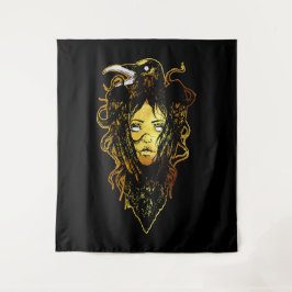 Princess Embraced by a Crow Wandteppich