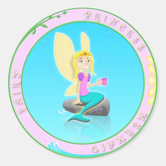 Princess Fairy Mermaid Stickers (Vorderseite)