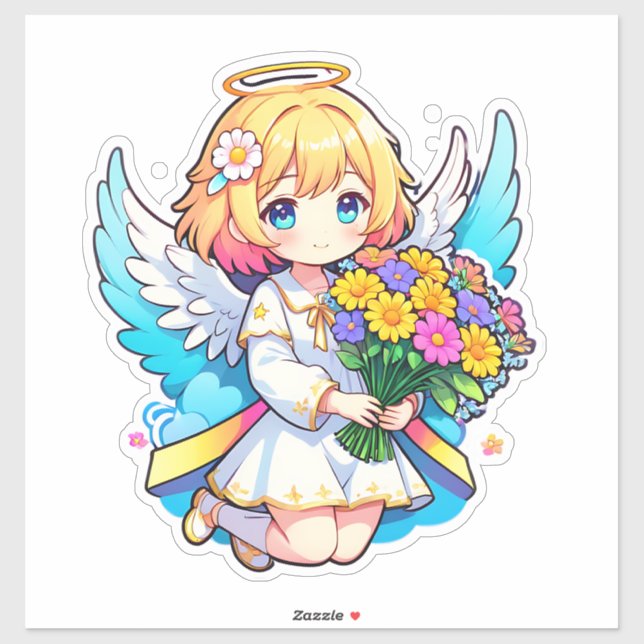 Princess Fairy mit Blume Aufkleber (Blatt)