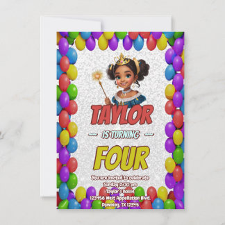 Princess Fairytale Royal Hübsch Birthday Einladung
