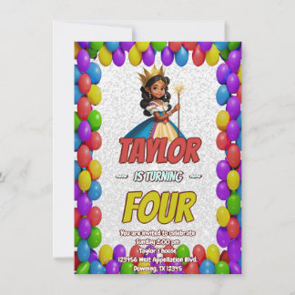 Princess Fairytale Royal Hübsch Birthday Einladung