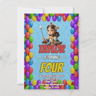 Princess Fairytale Royal Hübsch Birthday Einladung