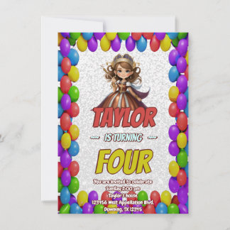 Princess Fairytale Royal Hübsch Birthday Einladung