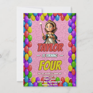 Princess Fairytale Royal Hübsch Birthday Einladung