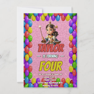 Princess Fairytale Royal Hübsch Birthday Einladung