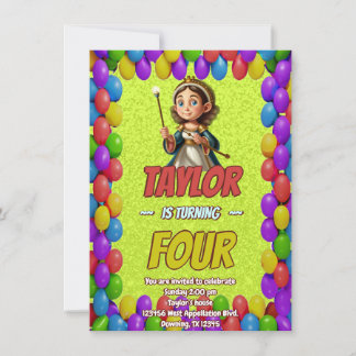 Princess Fairytale Royal Hübsch Birthday Einladung