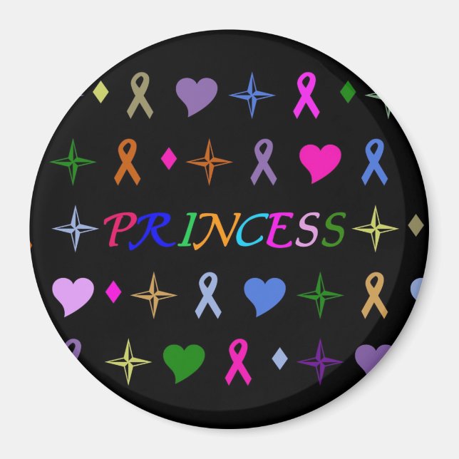 Princess Fashion Magnet Black (Devant)