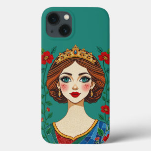 Princess Floral Crocess Aquamariner Hintergrund Case-Mate iPhone Hülle