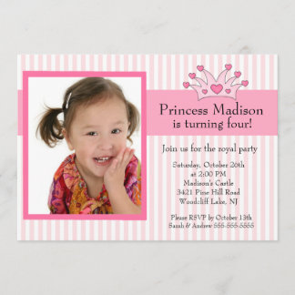 Princess Foto Geburtstag Einladung