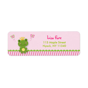 Princess Frog Fairy Tale Adressetiketten