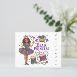 Princess für personalisierte Textbeads - Mardi Gra Postkarte