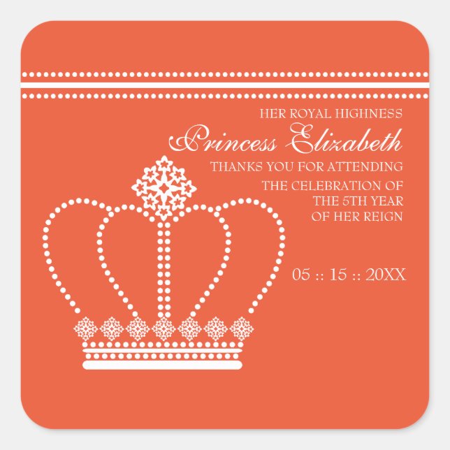 Princess Gastgeschenk Danke, Stickers (Vorderseite)