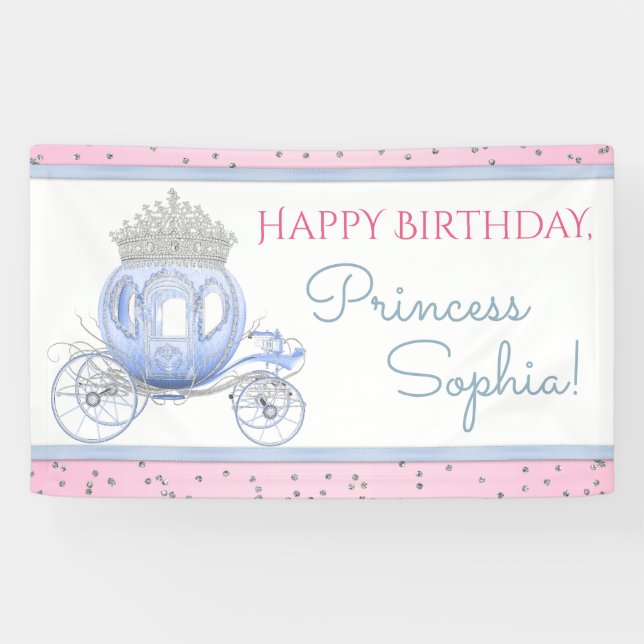 Princess Girls Birthday Party Banner (Horizontal)