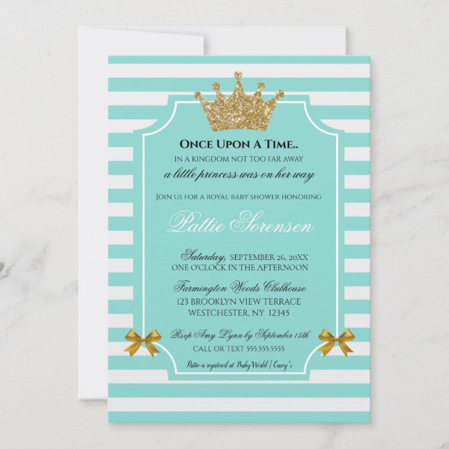 Princess Glam Baby Sprinkle Brunch Party (Vorderseite)