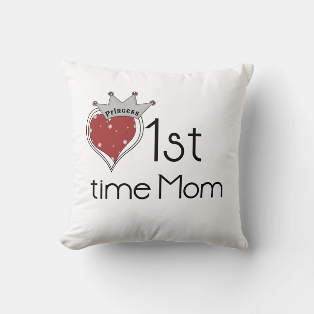 Princess Heart 1st Time Mama Geschenke Kissen (Vorderseite)
