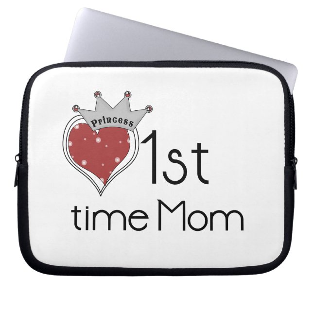 Princess Heart 1st Time Mama Geschenke Laptopschutzhülle (Vorderseite)