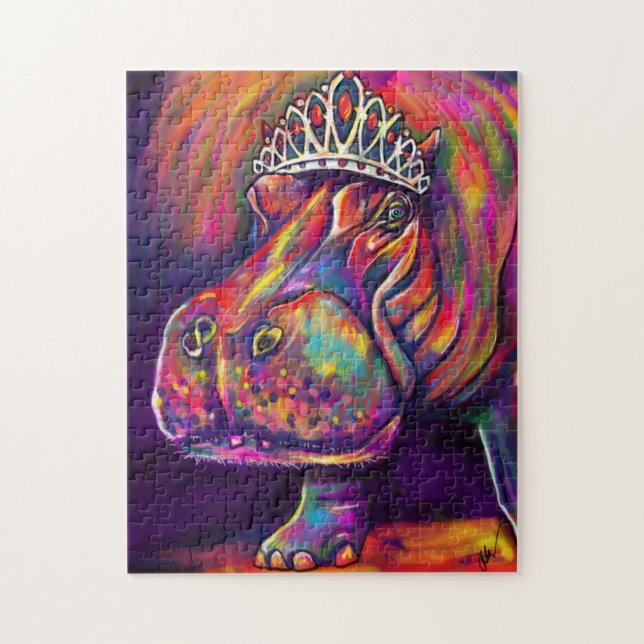 Princess Hippo, 11x14 - 252 Stück Art Puzzle (Vertikal)