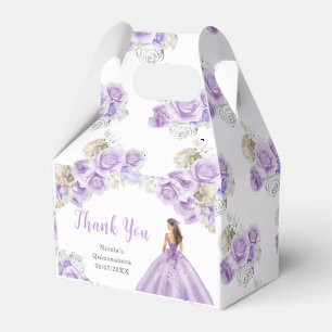 Princess in Lila Dress Quinceanera Vielen Dank Geschenkschachtel