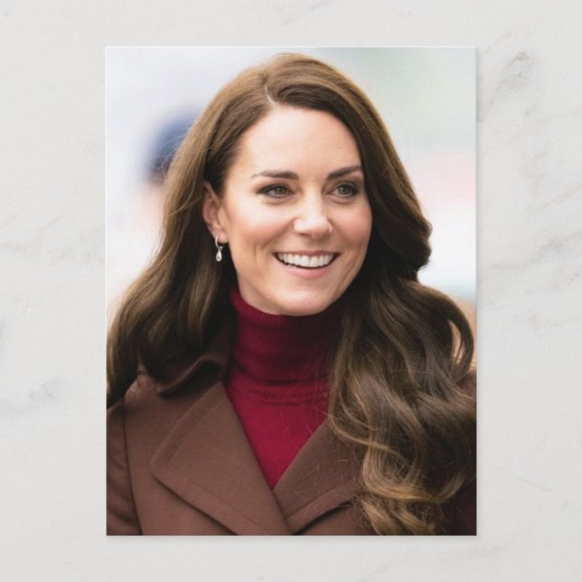 Princess Kate braun stilisiert Postkarte (Vorderseite)