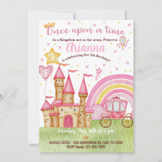 Princess Kingdom Castle birthday invite. Einladung