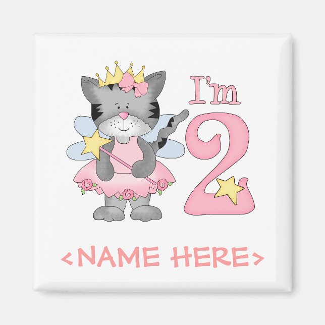 Princess Kitty 2. Geburtstag Magnet (Vorne)