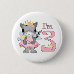 Princess Kitty 3. Geburtstag Button