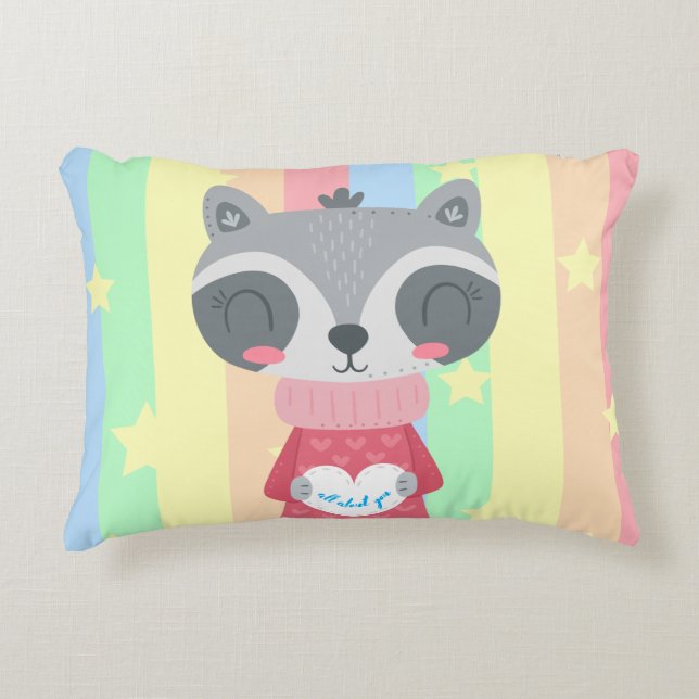 Princess Kitty Kinderzimmer Accent Pillow Dekokissen (Vorderseite)
