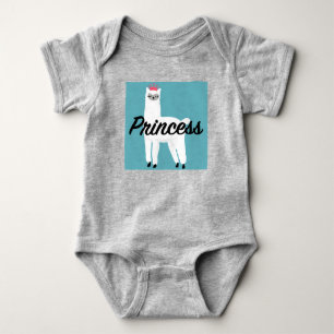 Princess Lama Design - Baby Jersey Body Strampler