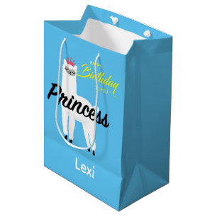 Princess Lama Design - Geschenktasche - Groß Mittlere Geschenktüte