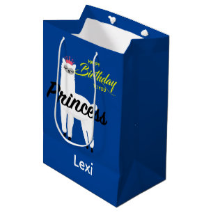 Princess Lama Design - Geschenktasche - Groß Mittlere Geschenktüte