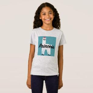 Princess Lama Design - Girls' Fine Jersey T - Shir T-Shirt