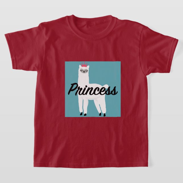 Princess Lama Design - T - Shirt für Mädchen (Ablage )