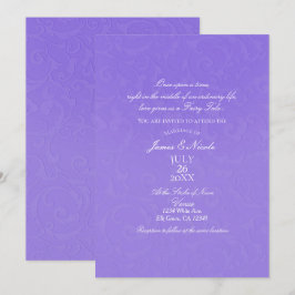 Princess Lila Damask Storybook Elegante Hochzeit Einladung