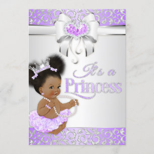 Princess Lilac & Silver Diamond American Einladung