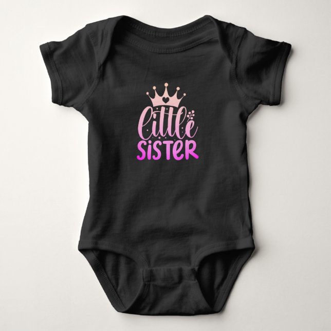 Princess Little Sister Baby Bodysuit Baby Strampler (Vorderseite)