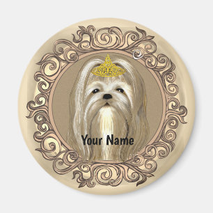 Princess Maltese Dog Magnet