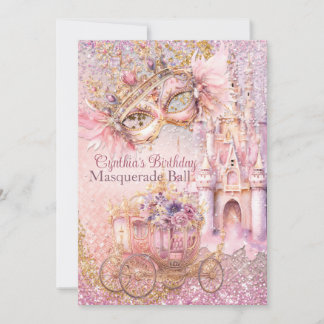Princess Masquerade Mairytale Geburtstagspartei Einladung