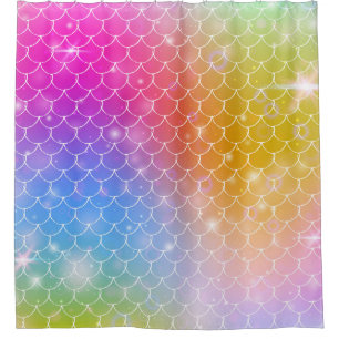 Princess Mermaid: Kawaii Scales Hintergrund Duschvorhang