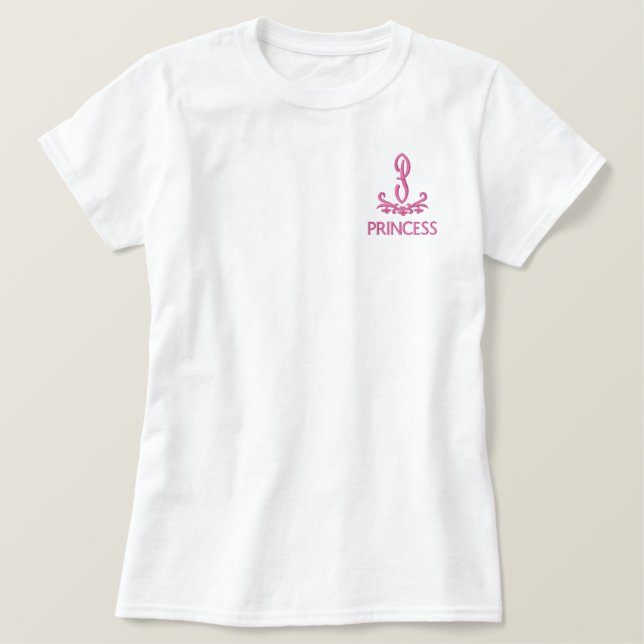 Princess Monogram Birthday T-Shirt (Design vorne)