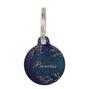 Princess Navy Rose Gold Cat Dog Haustiermarke