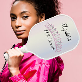 Princess oder Queen Pearl und Pink Diamond Tiara Pickleball Schläger