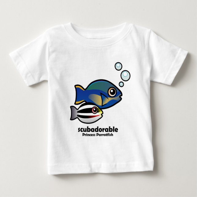 Princess Parrotfish mit Baby T-shirt (Vorderseite)