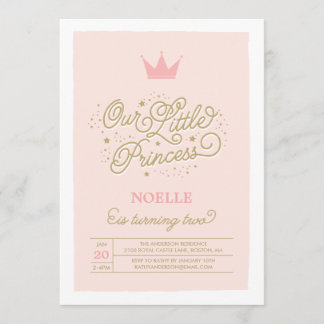 Princess Party 2. Geburtstag| Einladung zum Geburt