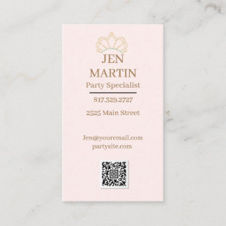 Princess Party Business Card Visitenkarte
