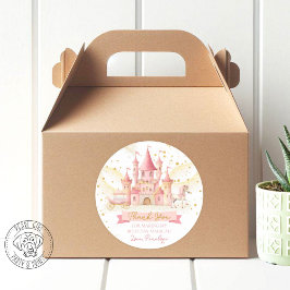Princess Party Favor Round Sticker