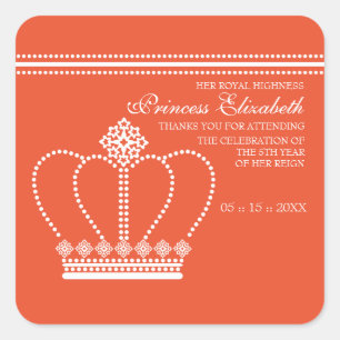 Princess Party Favoriser les autocollants Merci