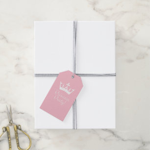 Princess Party Girly Pink und White Geschenkanhänger