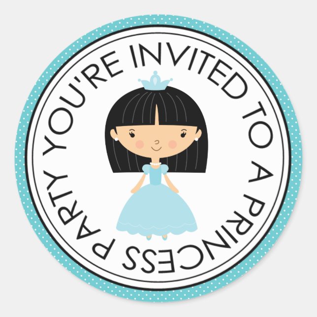 Princess Party Matching Envelope Stickers (Vorderseite)